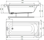 Акриловая ванна Ideal Standard 170х70 W004401 SIMPLICITY