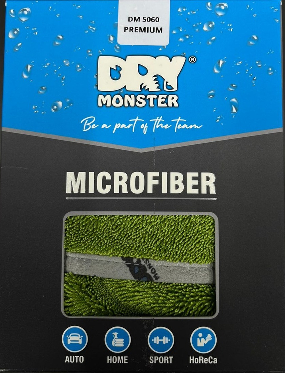 DM5060 PREMIUM MONSTER (Green) Полотенце для сушки DRY MONSTER Размер 50х60 (Premium) зеленый