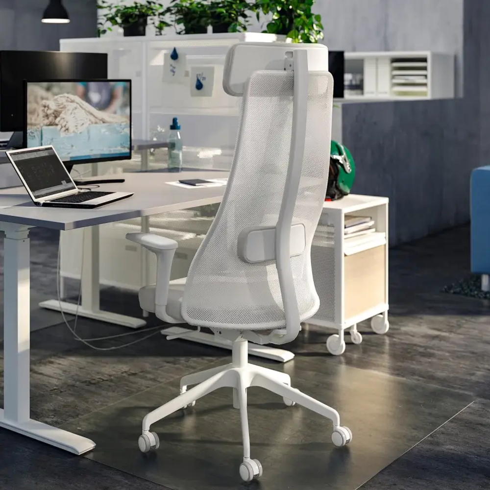 Письменный стол  - IKEA RODULF /РОДУЛЬФ  ИКЕА, 140х80 см, белый/серый