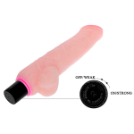 Телесный вибратор 24см с мошонкой и розовой головкой Baile The Realistic Cock BW-027005