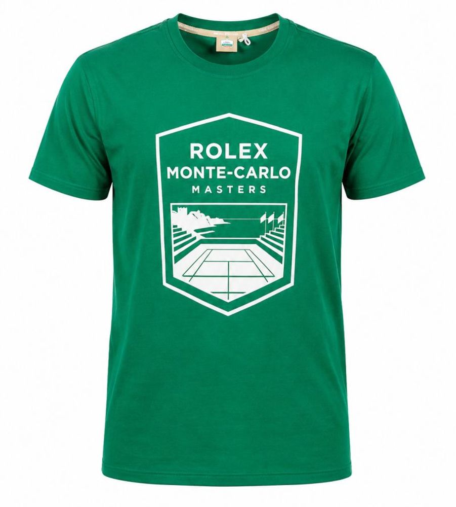 Мужская теннисная футболка Monte-Carlo Rolex Masters Patch &amp; Print - green