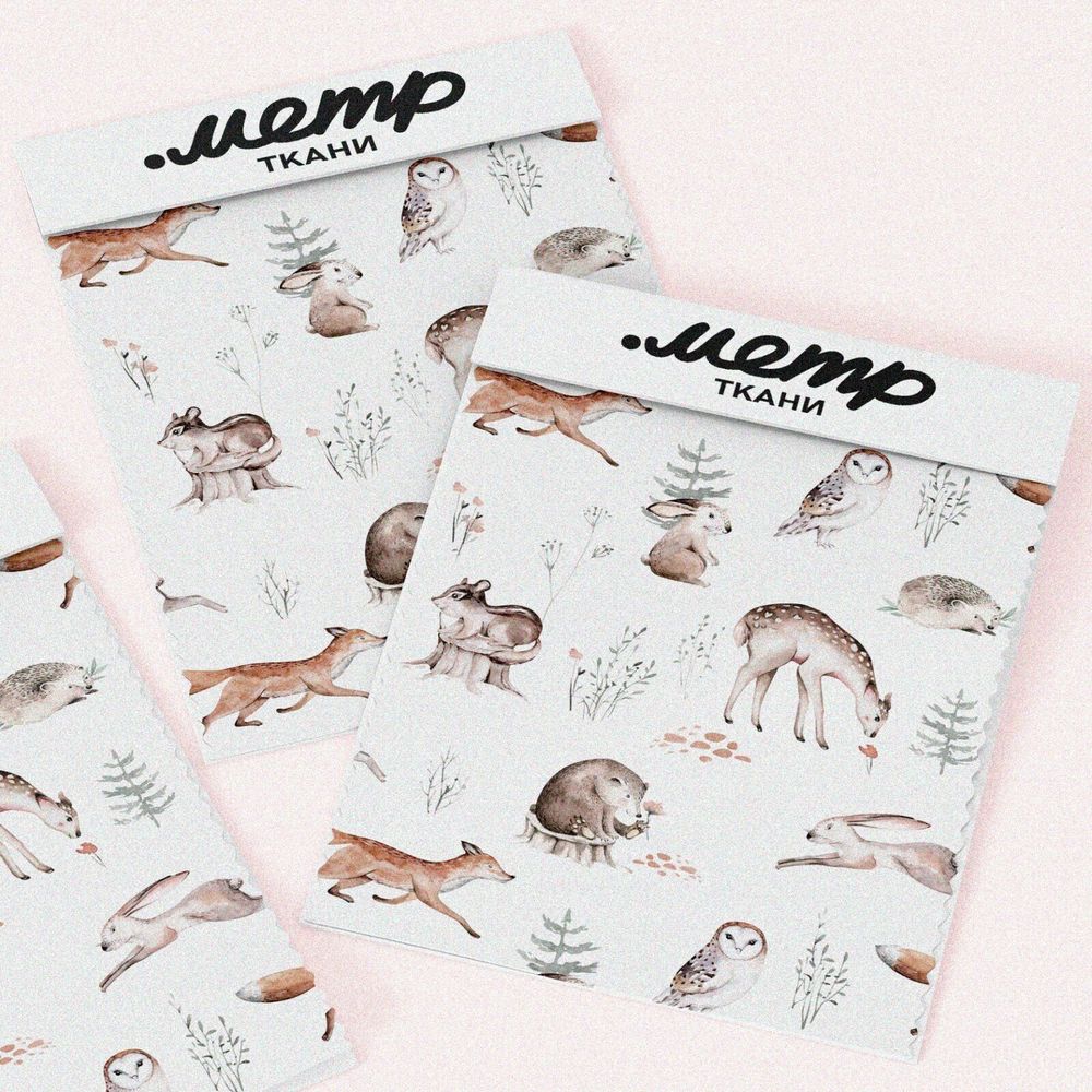 Ткань шелк Армани лесные зверьки