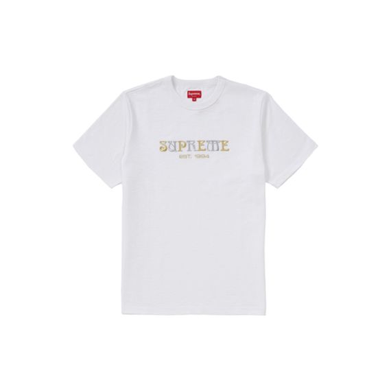 Supreme FW18 Nouveau Logo Tee White Logo T