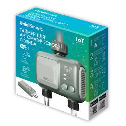 UST-A400 2C-WF IP65 GATEWAY OLIVE Умный таймер Wi-Fi+Bluetooth для автоматического полива. 2 канала. Шлюз в-к. ТМ Uniel