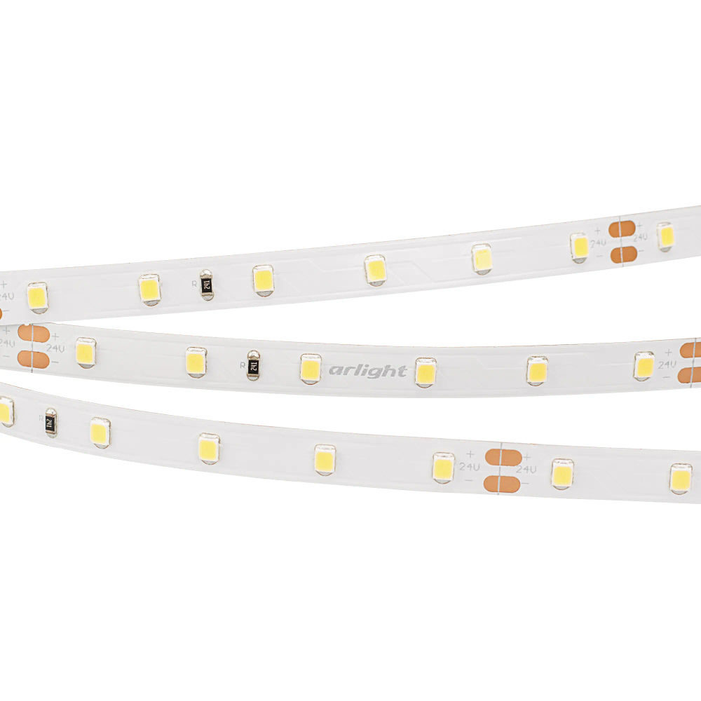 Светодиодная лента RT 2-5000 24V Day4000 (2835, 300 LED, PRO) (Arlight, 7.2 Вт/м, IP20) 020012(B)