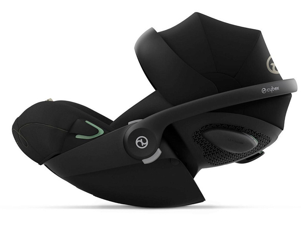 Коляска 3 в 1 Cybex Priam IV Rosegold и автокресло Cloud G i-Size Moon Black Leaf Green