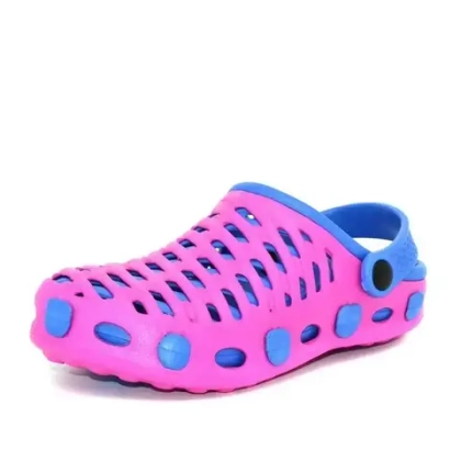 Пантолеты женские пляжные EvaShoes "Комби Слим", Розовый/Голубой