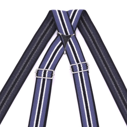 Подтяжки джинс с бело-черной полосами ( 3 см )