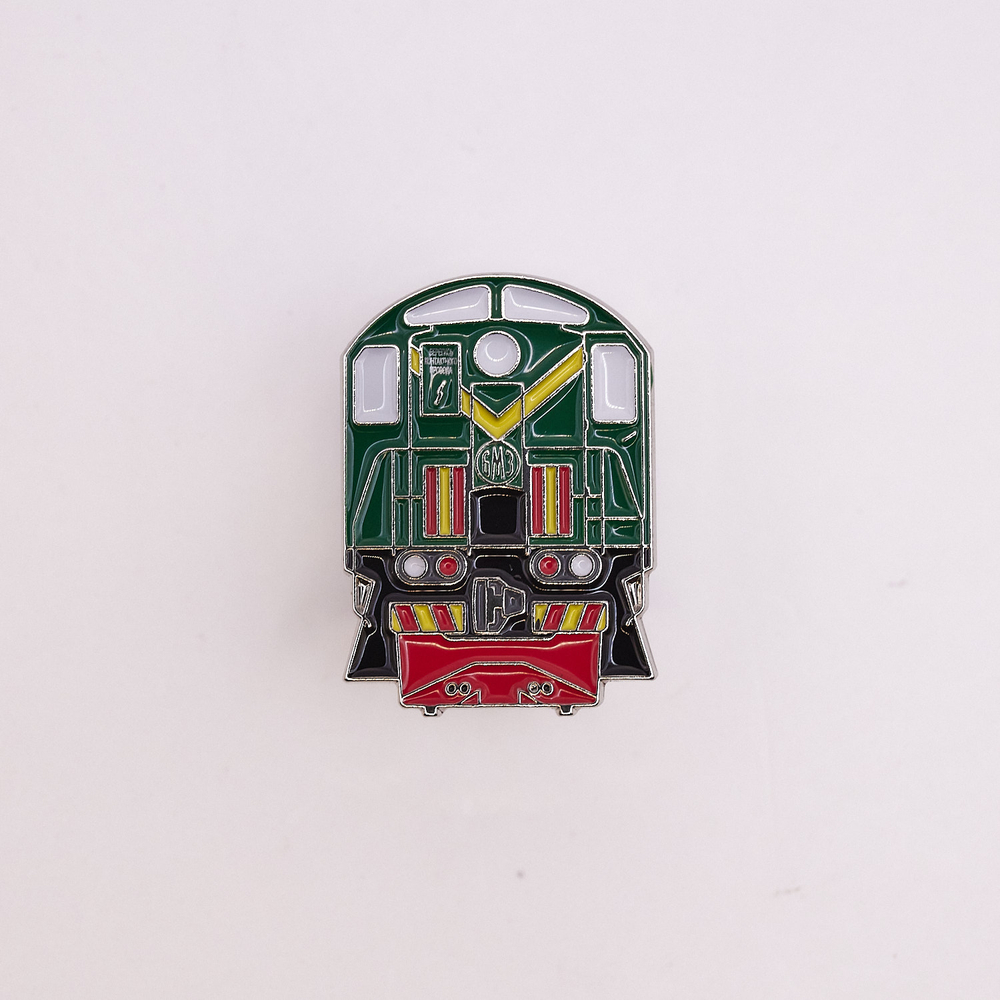 Значок тепловоз ТЭМ2 зеленый