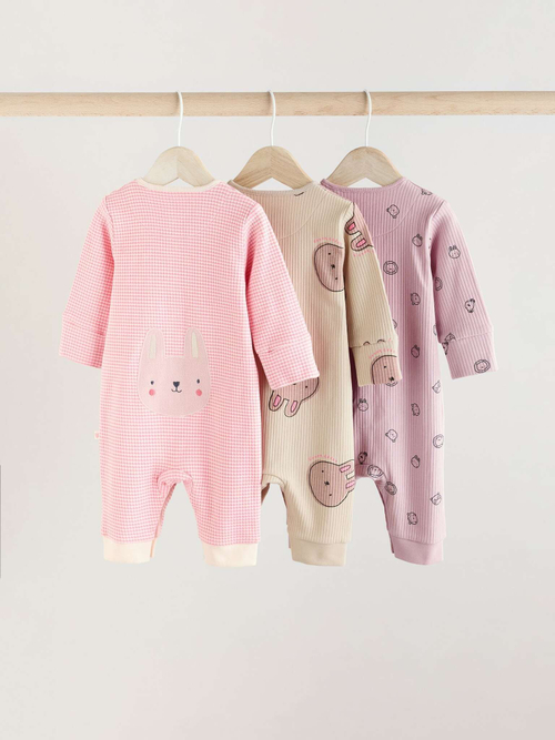 Комбинезон / Cлип для малышей Next E18-355, 3 шт., Розовый, Бежевый