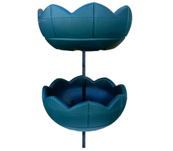 Садовый цветник Гейзер-2 с вазонами 600, цвет зеленый, высота 1250