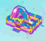 Коммерческий надувной батут "Комиксы" 7,5*5,5*3,15 м