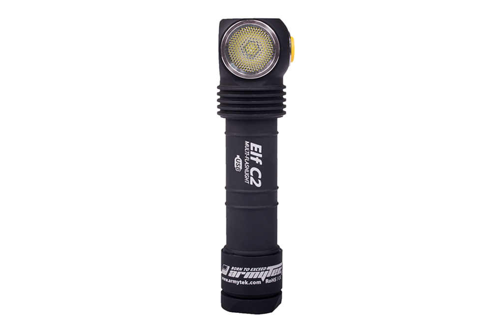 Мультифонарь светодиодный Armytek Elf C2 Micro-USB+18650, 980 лм, теплый свет, аккумулятор*