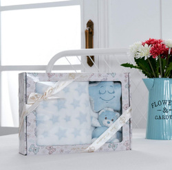 Плед детский с игрушкой Sofi De MarkO №1 голубой