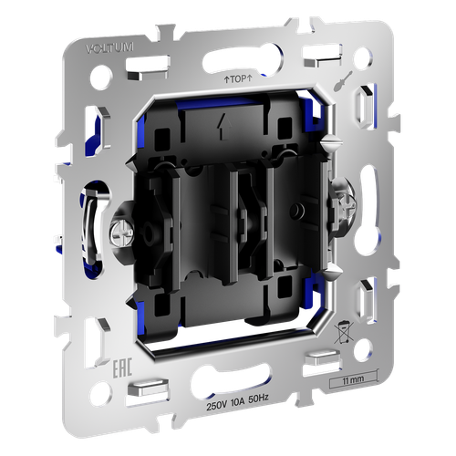 Механизм выключателя с самовозвратом двухклавишного 10А, S70