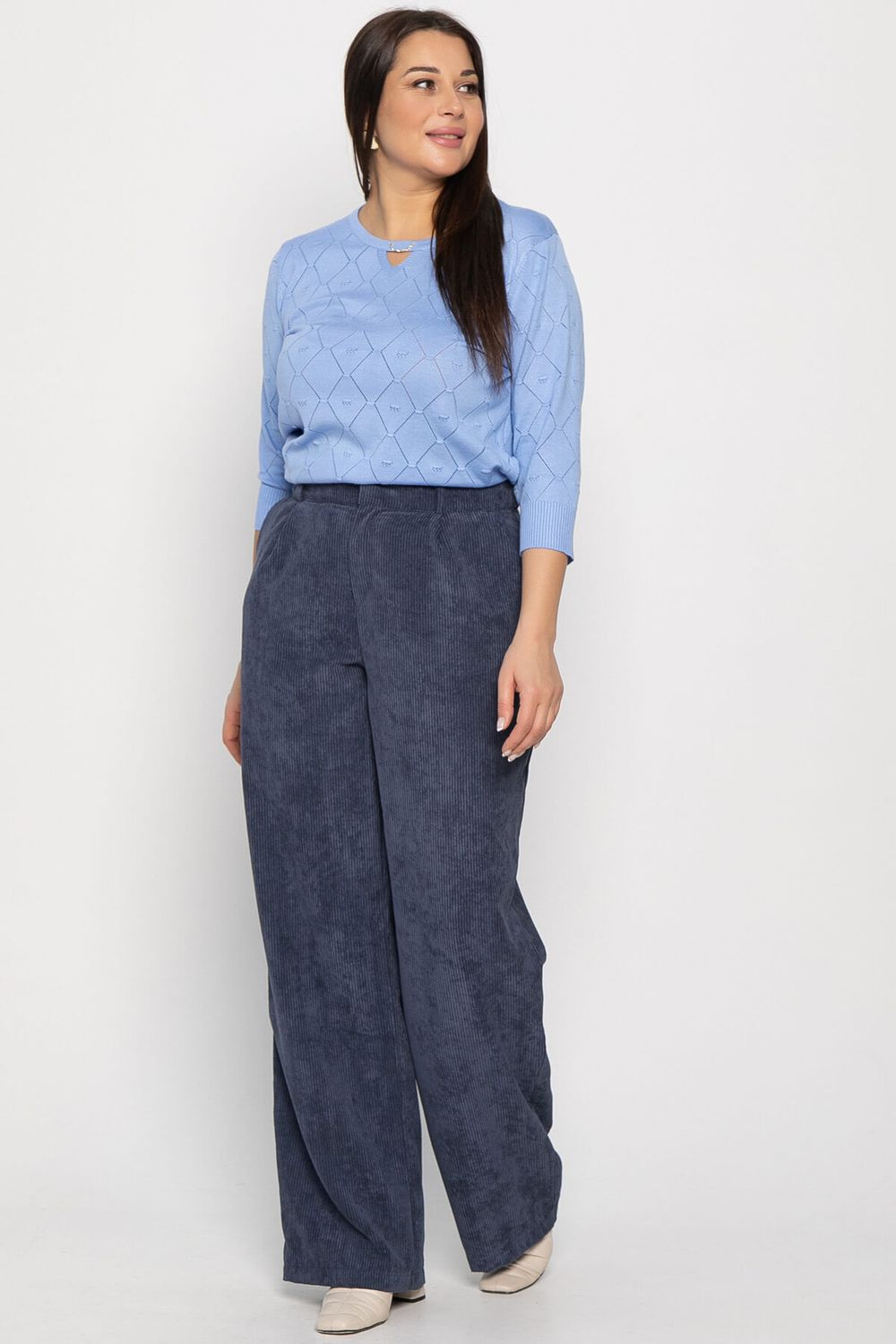 Брюки вельветовые Брауни (синие) Б14901-25М LT Collection