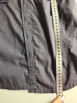 Рубашка комбинированная из хлопка, под джинсы, маркировка S, визуально на 42-44 размер