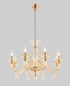 Люстра подвесная Caetano SP-PL8 янтарный Crystal Lux