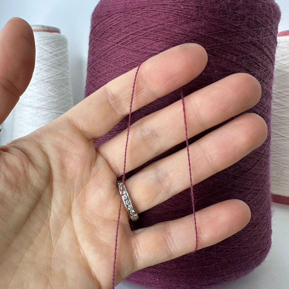 CASHWOOL - Zegna Baruffa Lane Borgosesia; 100% меринос; 1500м/100гр, (2/30); col. 365383, цвет: бордовый припылённый
