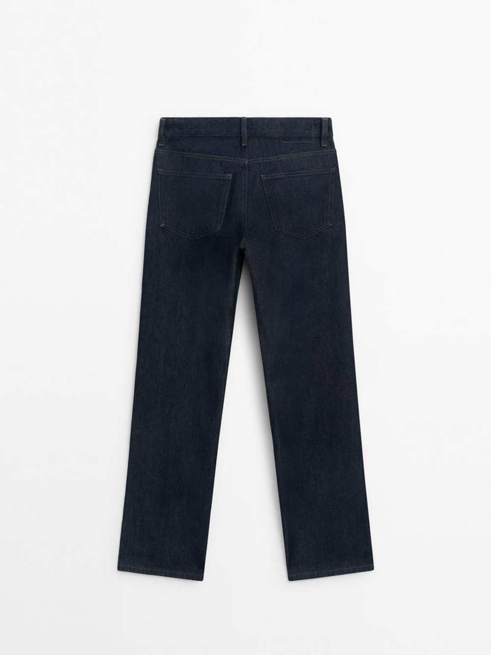 Massimo Dutti Широкие джинсы полной длины со средней посадкой, темно-серый