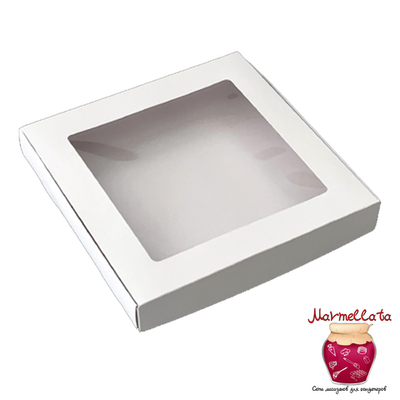 Упаковка для печенья и пряников моноблок 160*160*30 мм (БЕЛАЯ)