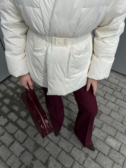 Пуховик Жасмин молочный