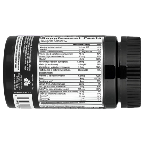 Ancient Nutrition, мультивитамины для женщин старше 50 лет, 60 капсул