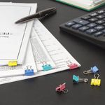 Зажимы для бумаг STAFF "Profit", КОМПЛЕКТ 12 шт., 15 мм, на 45 листов, цветные, картонная коробка, 229050