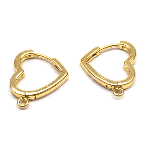 Швензы "Сердце" 19х2 мм, позолота