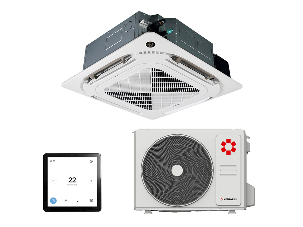 Кассетный кондиционер Kentatsu KSVB70HZRN1W/KSUNB70HZRN1/KPU95-DR