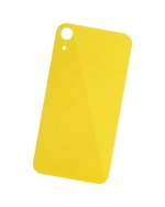 Задняя крышка для iPhone Xr (A2105) Желтый (стекло, широкий вырез под камеру, логотип)