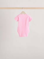 Боди с коротким рукавом для малышей Next E19-735, 5 шт., Розовый, Молочный