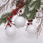 Новогодние шары 7 см (набор 3 шт) «Матовый», белый