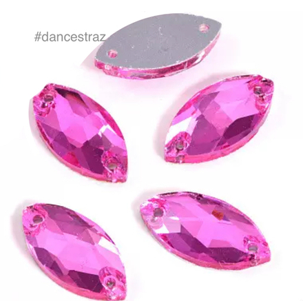 Стразы пришивные, Horse Eye, Rose, A3-P29, 13*22mm, (20 ea/pkg), A3 (F2)