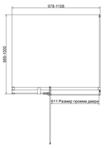 Душевой уголок Экстенза (Extenza) Vincea VSR-4EX101110CLG, 1000/1100*1000, брашированное золото, стекло прозрачное