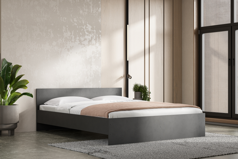 Кровать с проложками 160х200 Денвер, графит