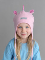 Шапка весенняя/осенняя вязаная (Розовый) UNIC