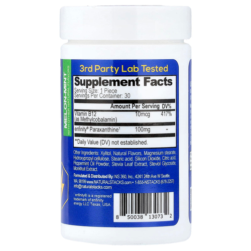 Natural Stacks, Focus Bites, дыня и мята, 30 шт. Без сахара