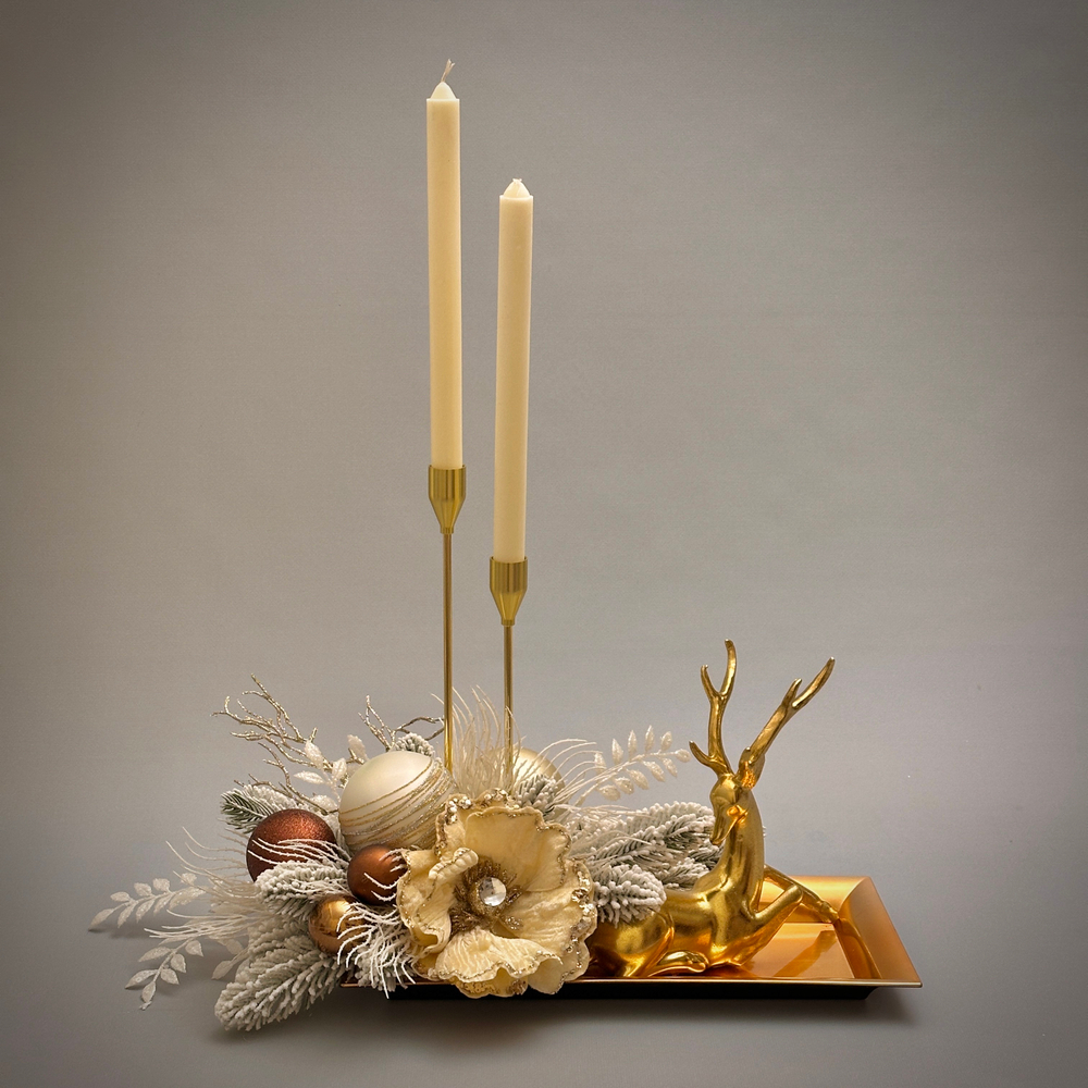 «Зимняя сказка» - новогодняя композиция со свечами