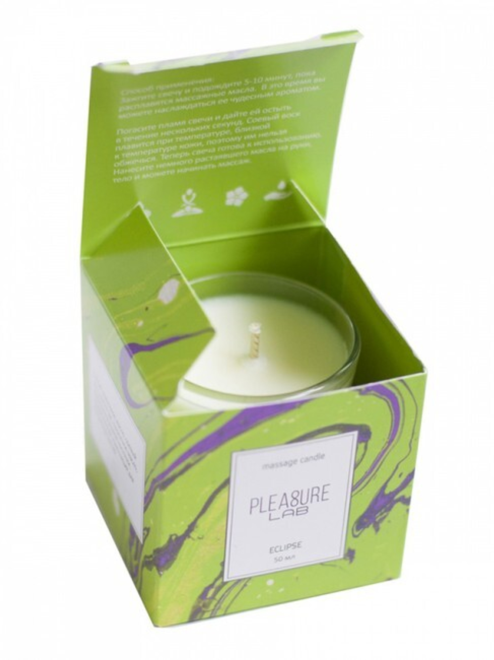 Массажная свеча Pleasure Lab Eclipse (аромат цитрусовых и хвои) (Цвет: белый)