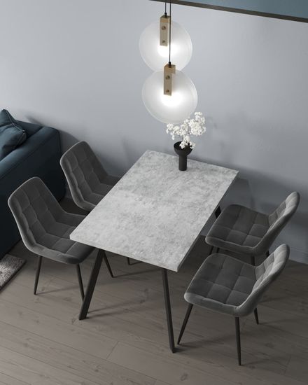 Стул Флекс велюр серый