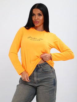 Лонгслив персик