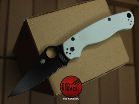 Нож Spyderco Paramilitary 2 G10 - минт рукоять, черный клинок RK/465