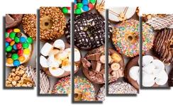 Модульная картина "Ароматные пончики"