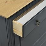 Тумба для обуви Неаполь из сосны, 4 двери с ящиком, 87х169х21 см, серый