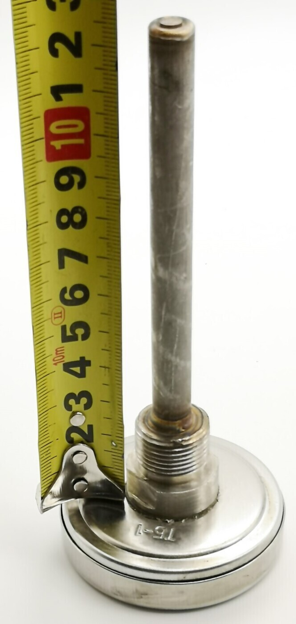 Термометр биметаллический ТБ-1 (0+100) 100мм,G1/2 ,1/5, осевой, показывающий