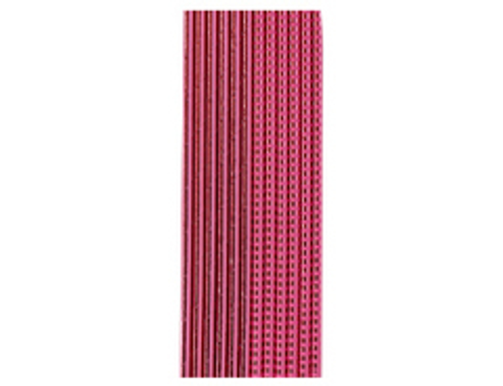 Трубочки фольгированные, Розовые, 12 шт, 1 уп.