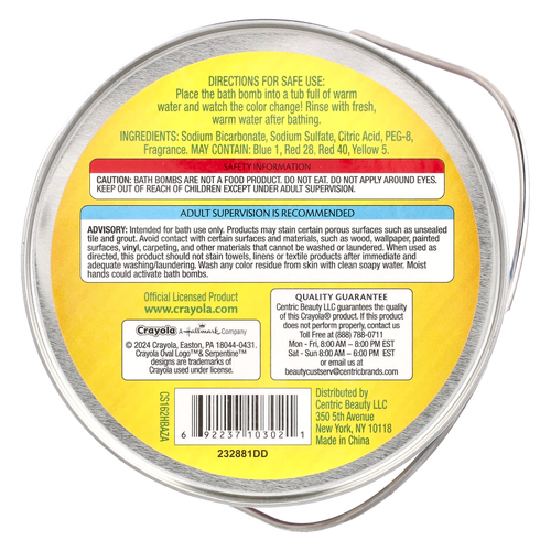 Crayola, бомбочки для ванной, для детей от 3 лет, с ароматом винограда, лимона, сладкой ваты и жвачки, 8 штук, 320 г (11,29 унции)