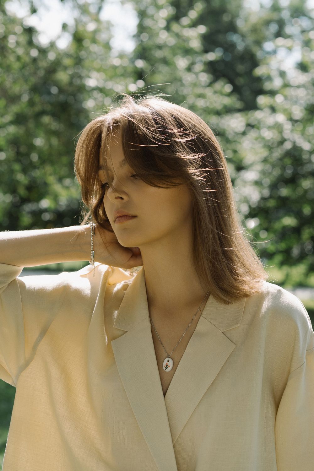 Кулон Цветок, керамика