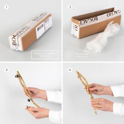 Ручка скоба мебельная Арт Бранч левая Античное серебро